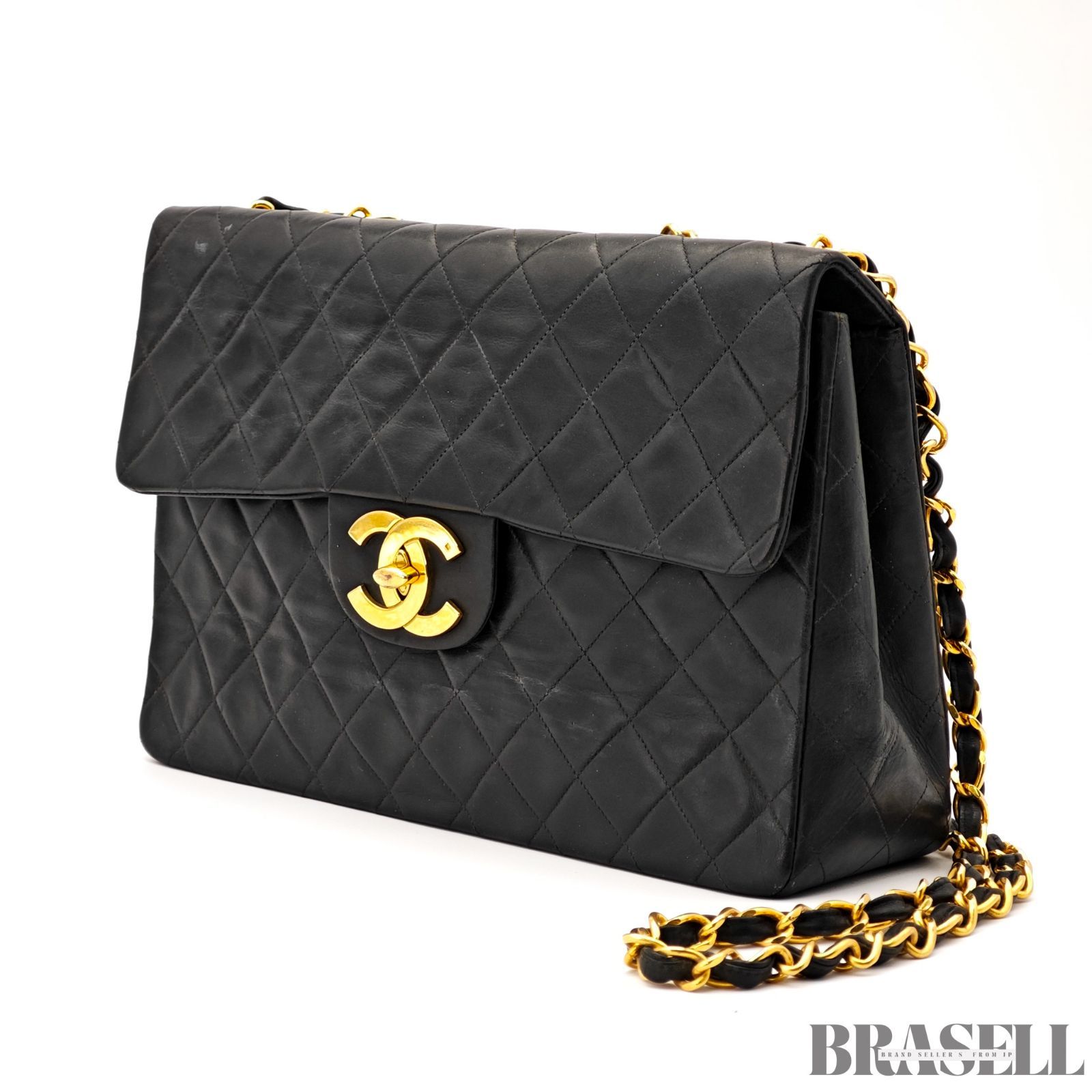 CHANEL デカマトラッセ バッグ 2way ハンドバッグ ショルダーバッグ