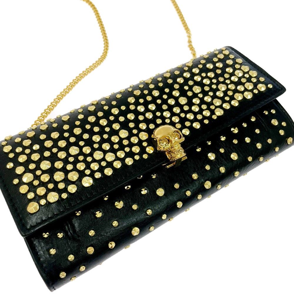 中古】Alexander McQueen アレキサンダーマックイーン レザー スカル
