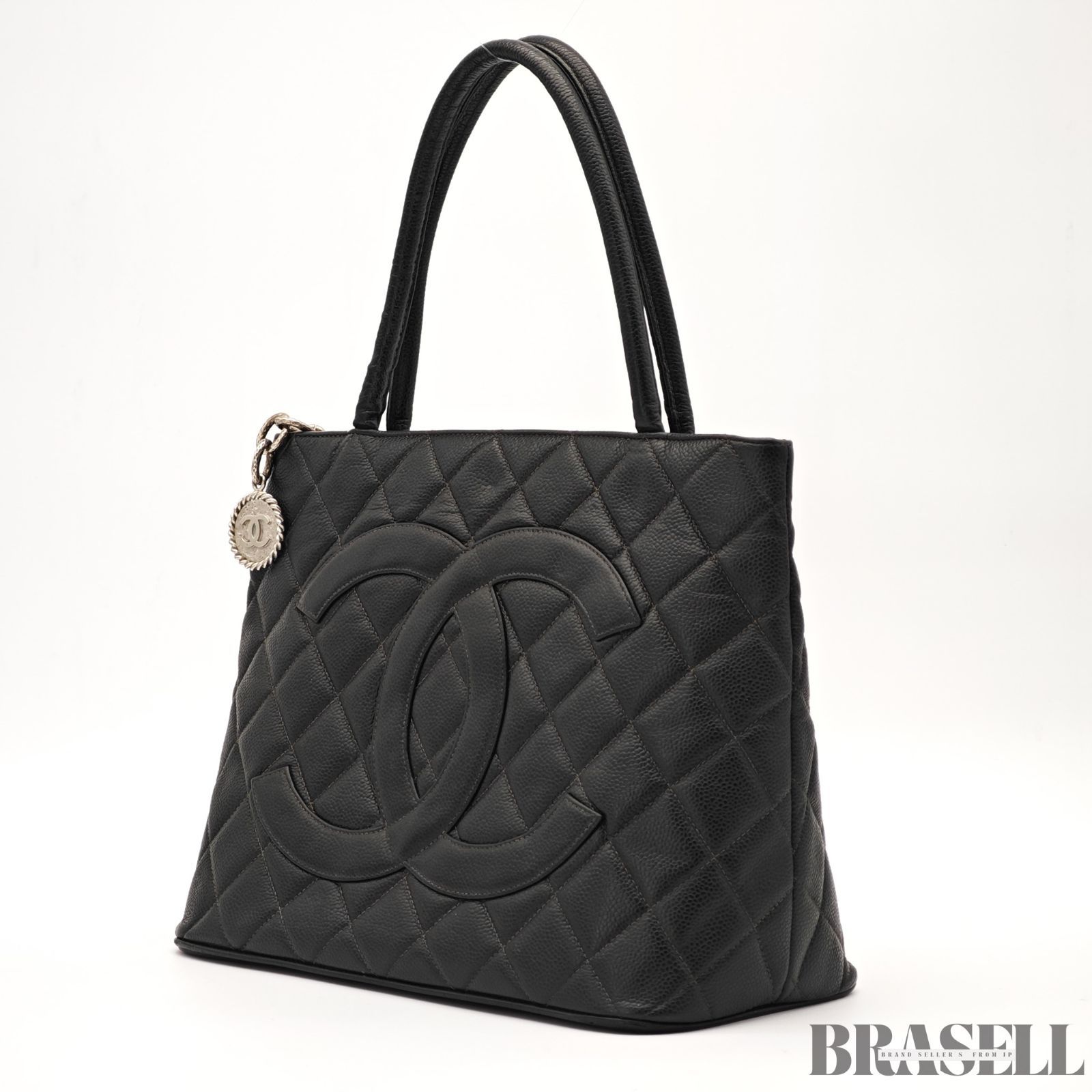 CHANEL シャネル 復刻トート メダリオントート キャビアスキン バッグ 