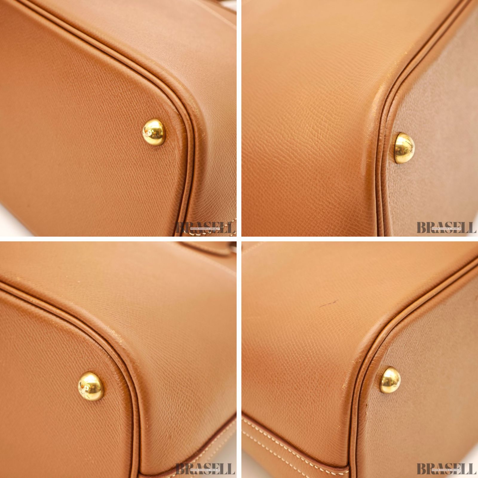 HERMES エルメス ボリード35 バッグ ハンドバッグ エプソン ゴールド 