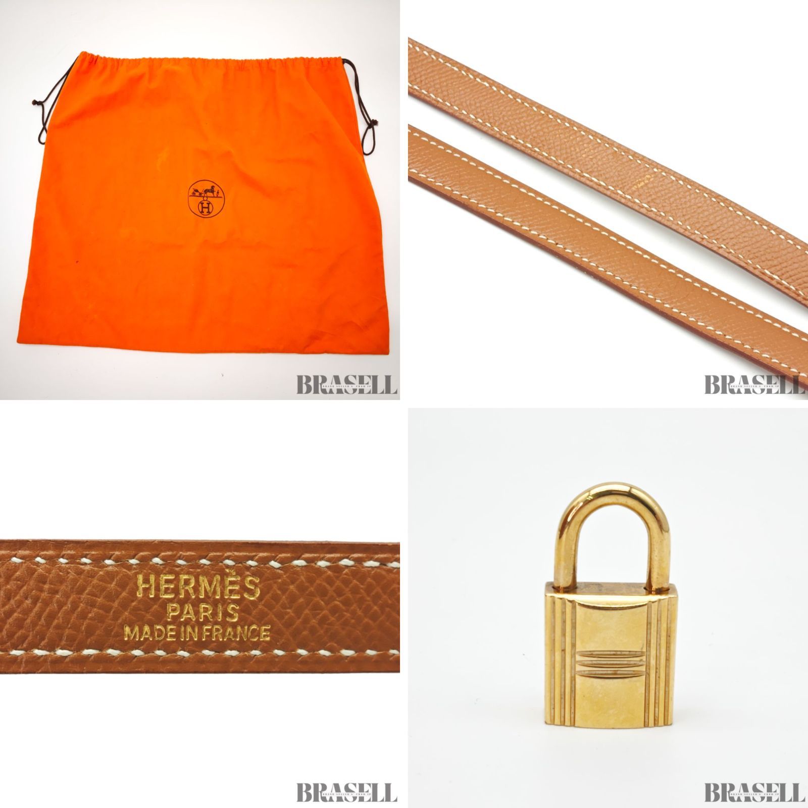 HERMES エルメス ボリード35 バッグ ハンドバッグ エプソン ゴールド 
