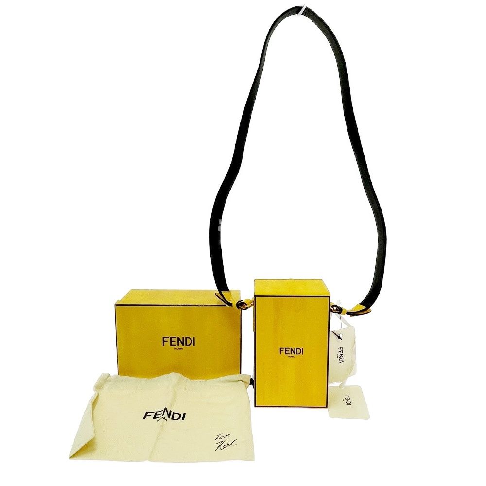 中古】【箱付き】 FENDI フェンディ 7VA519 レザー ボックスショルダー 