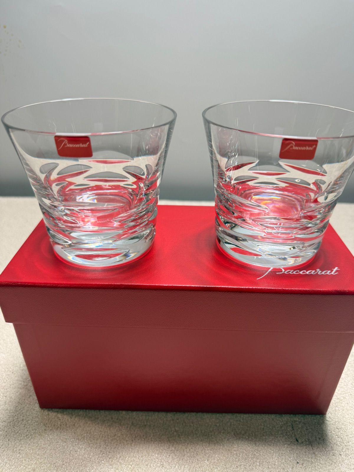 Baccarat ベルーガ ロックグラス ペア バカラ タンブラー クリスタル 
