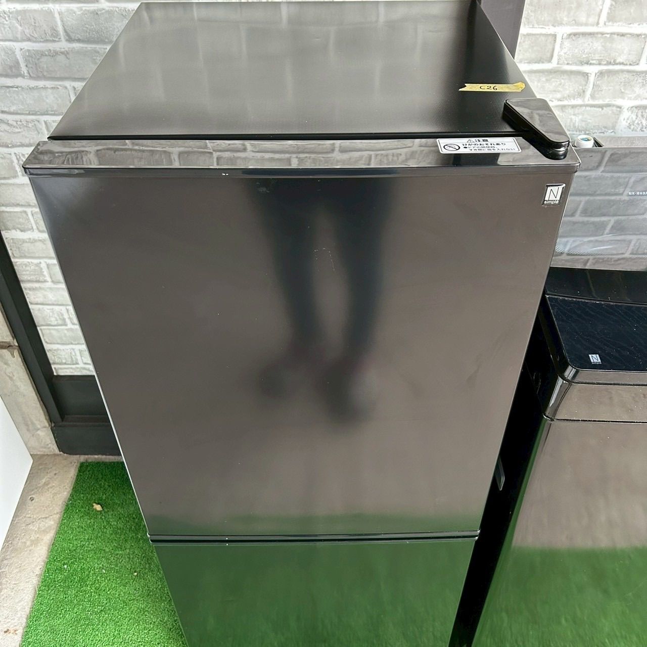 ニトリ NITORI 2022年製 冷蔵庫 洗濯機 セット ブラック 106L 6kg 新 
