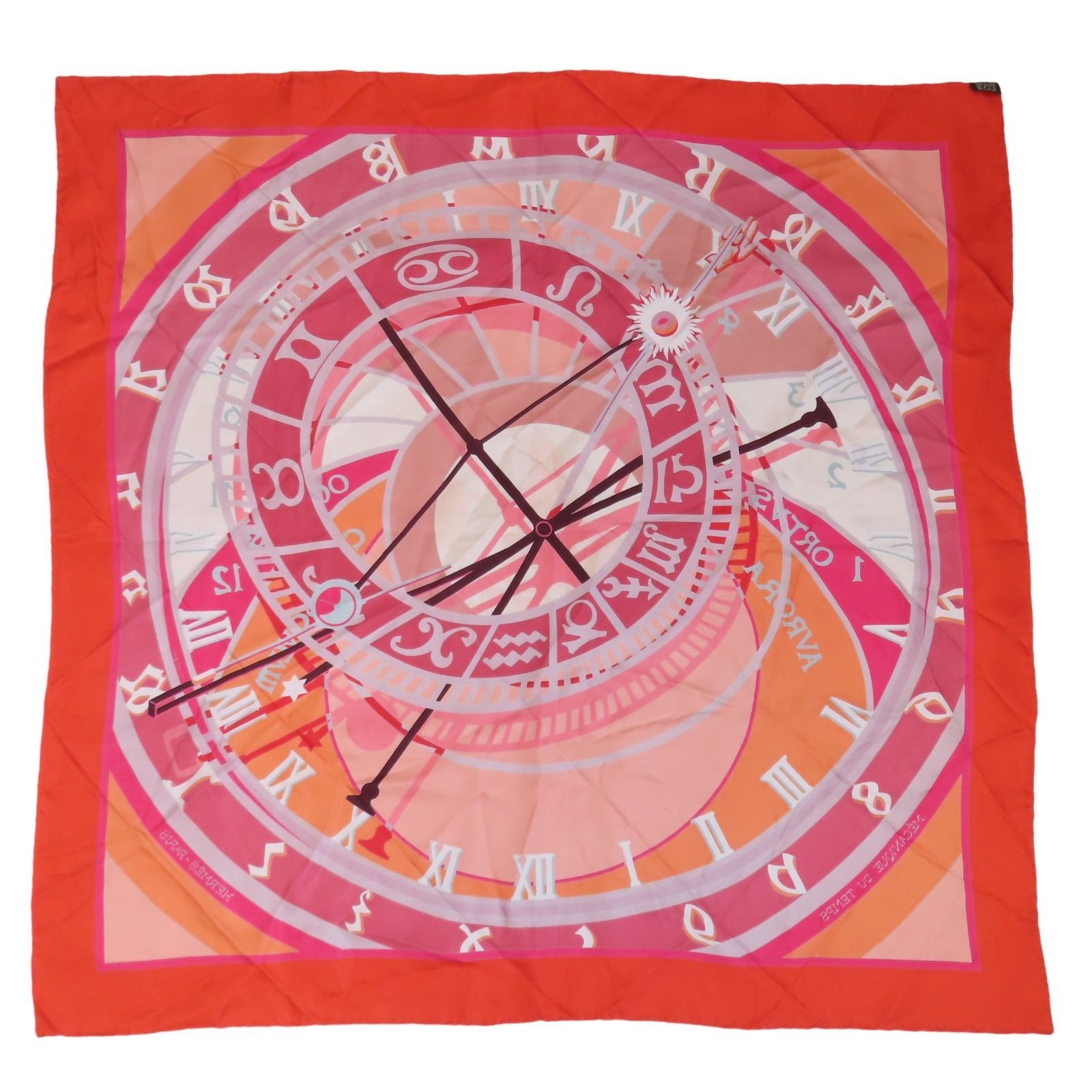 HERMES エルメス カレ90 スカーフ 『時の仕掛け』 MECANIQUE DU TEMPS 