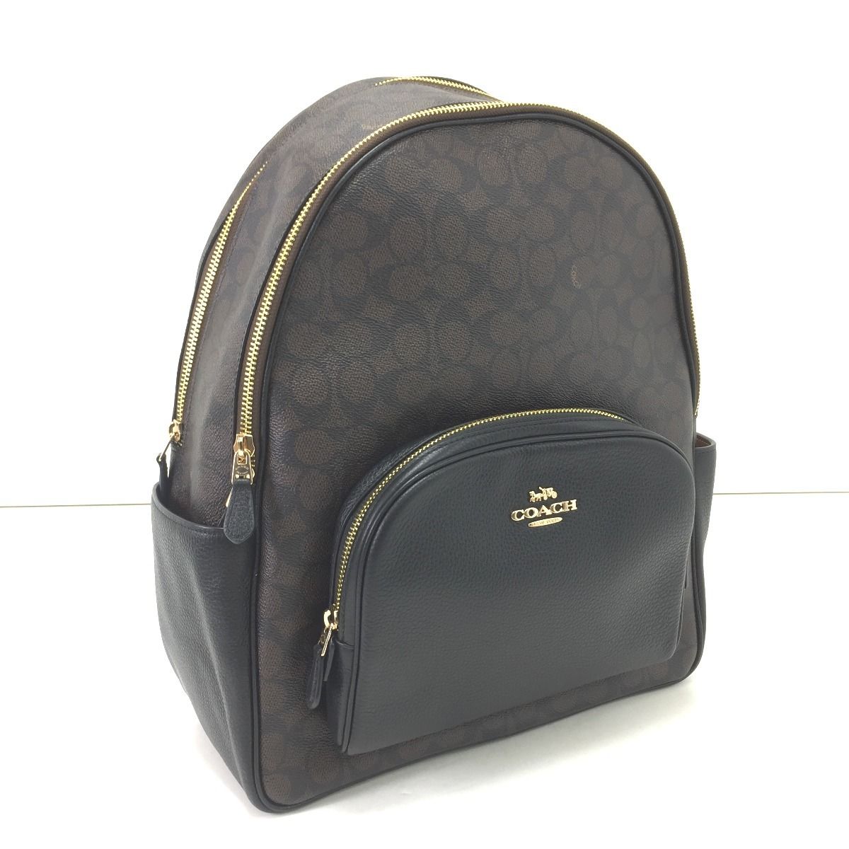 COACH コーチ バックパック シグネチャー PVC CZ176 ブラックx 