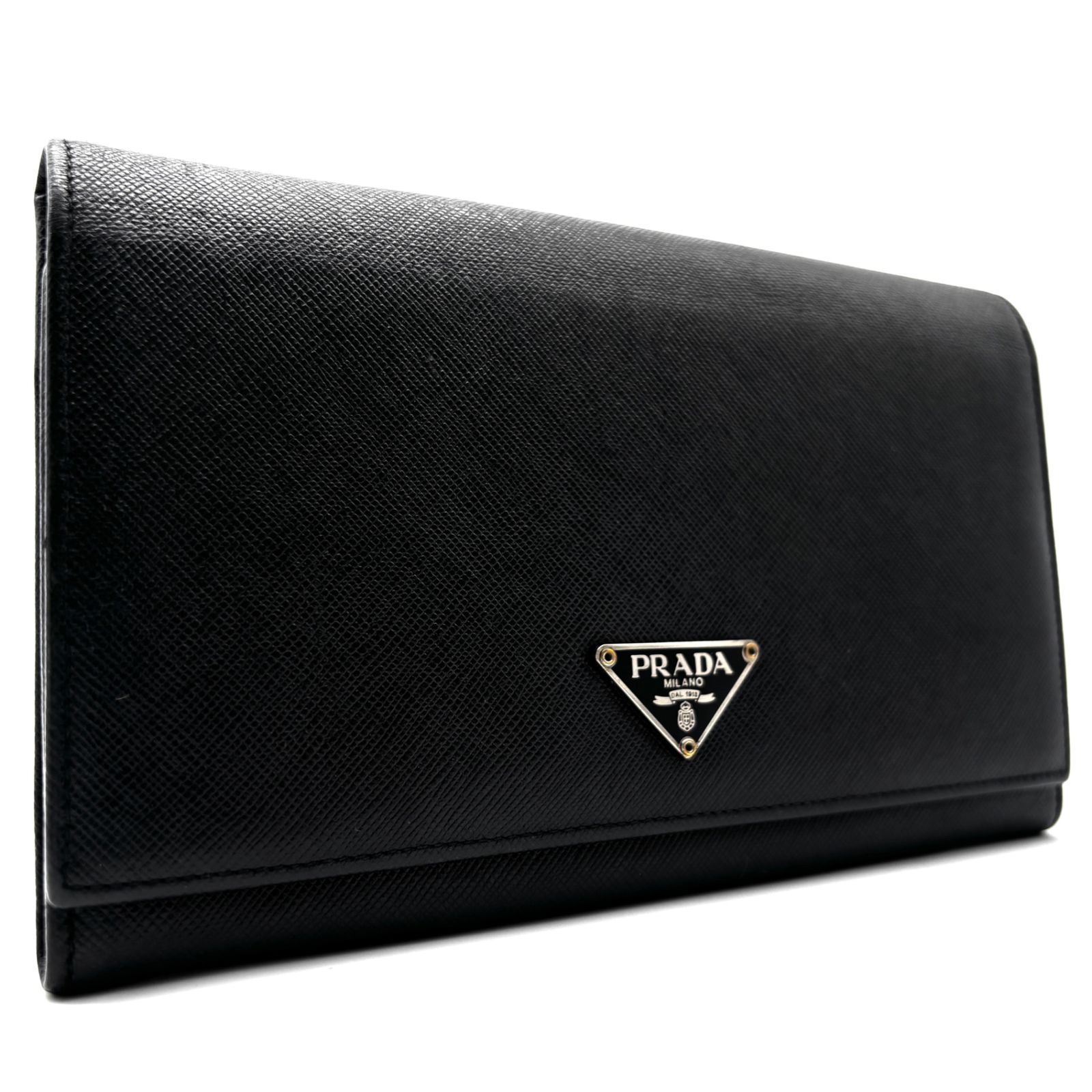 未使用保管品 PRADA プラダ サフィアーノ 三角ロゴ 二つ折り長財布 