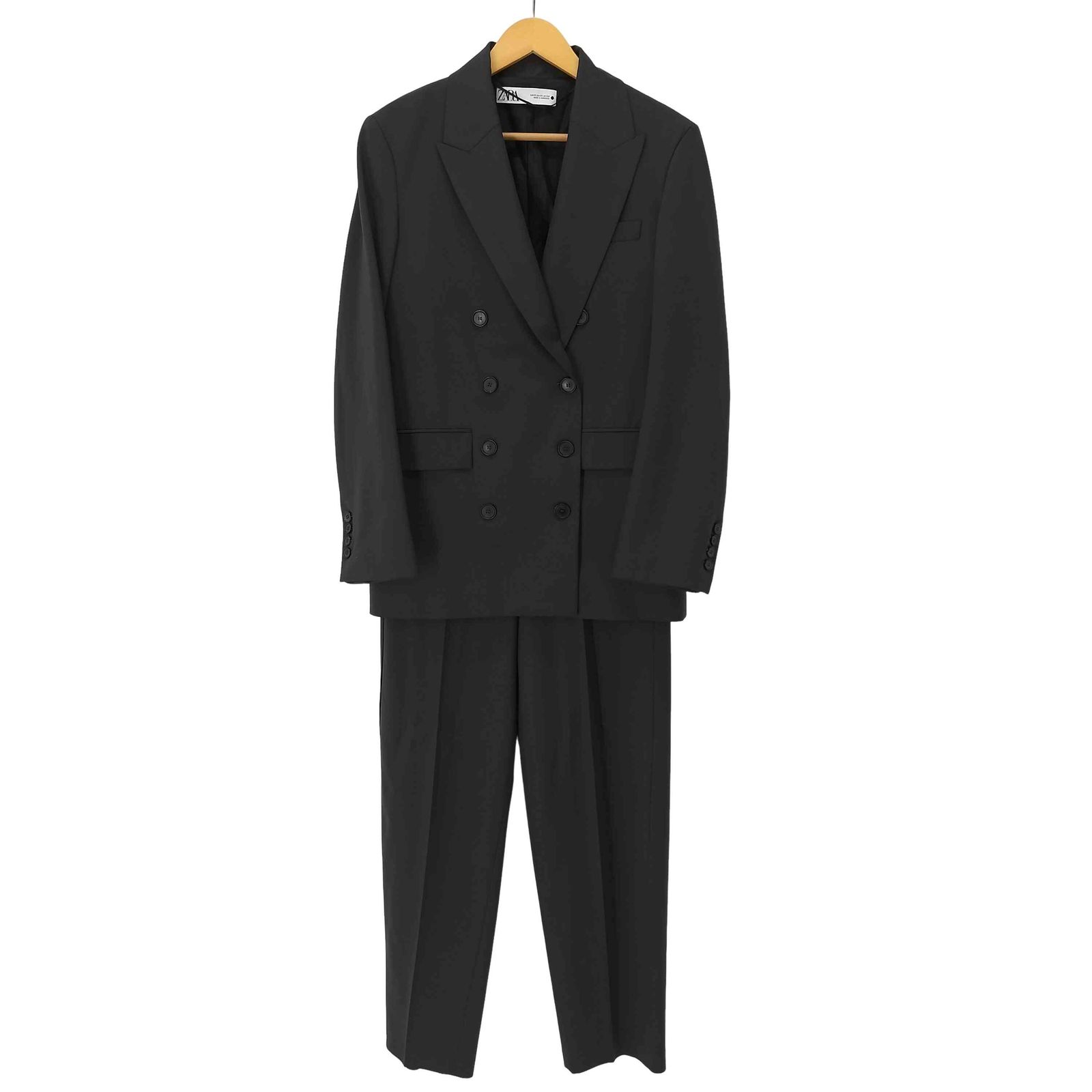 ザラ ZARA ウール混 ダブルブレスト テーラードジャケット 