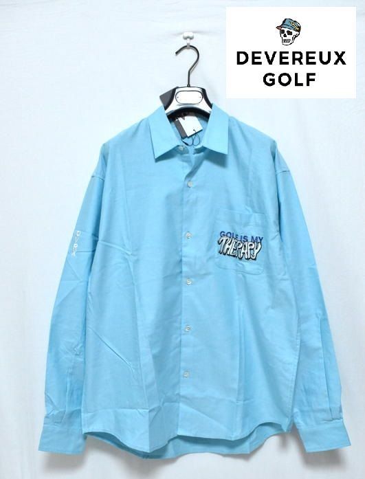 DEVEREUX GOLF デヴァローゴルフ シャツ M 定価2万3100円】新品 DEVEREUX GOLF Golf is my Therapy Cotton L/S