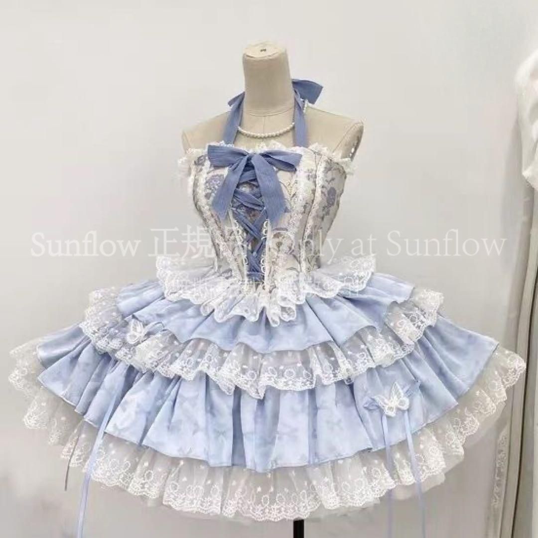 再入荷 【送料無料】コスプレ衣装 ゴスロリロリータドレ水 再入荷 【送料無料】コスプレ衣装 ゴスロリロリータドレ水