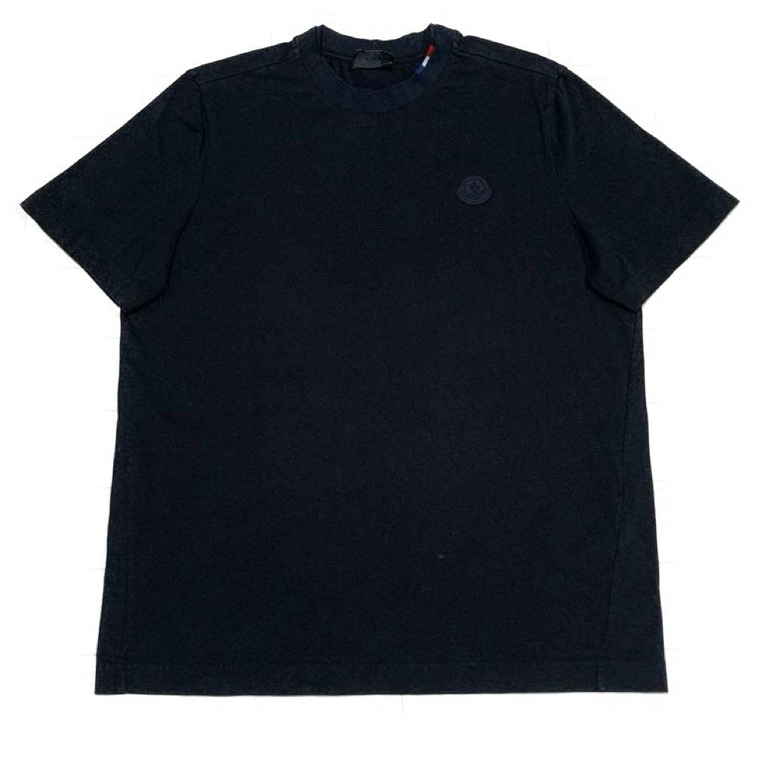 モンクレール ラバー黒ワッペン S ブラック Tシャツ 国内正規品 5S124 