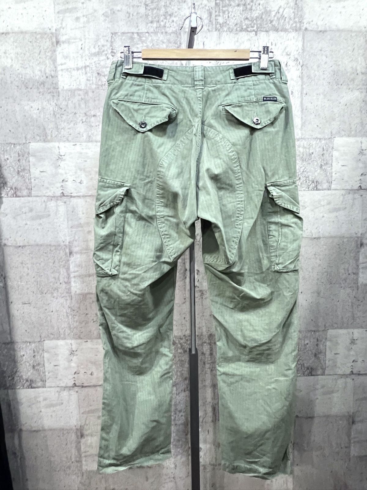 中古 販売 激安 BLUE BLUE ヘンプ コットン カーゴパンツ 1 ブルー 