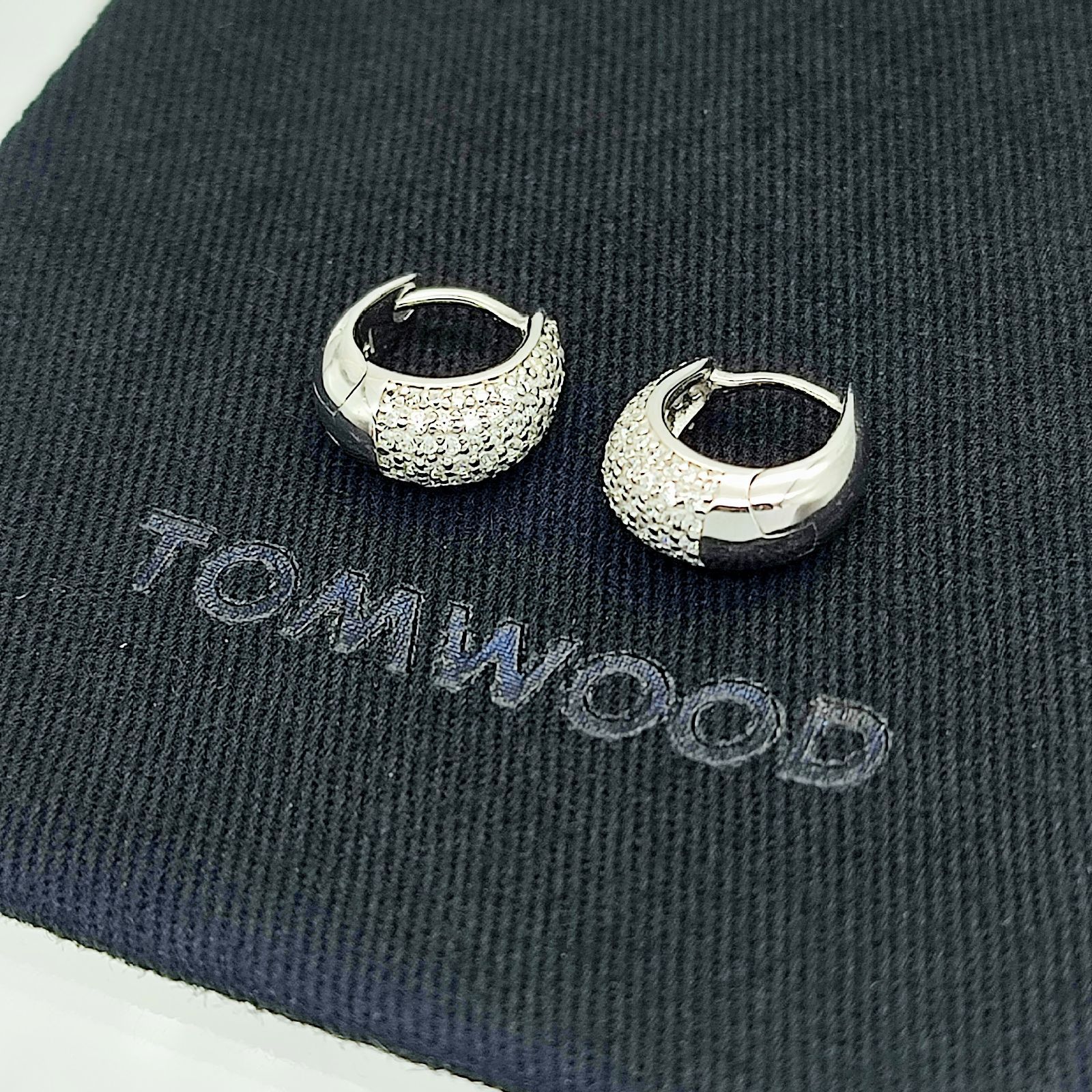 美品】TOM WOOD トムウッド アイスハギーピアス パヴェ Ice Huggie 