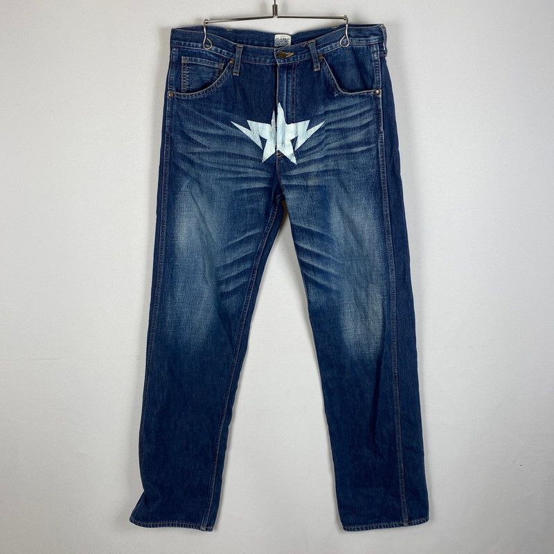 中古品】A BATHING APE アベイシングエイプ FRONT STAR DENIM PANTS 