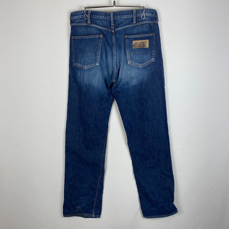 中古品】A BATHING APE アベイシングエイプ FRONT STAR DENIM PANTS 