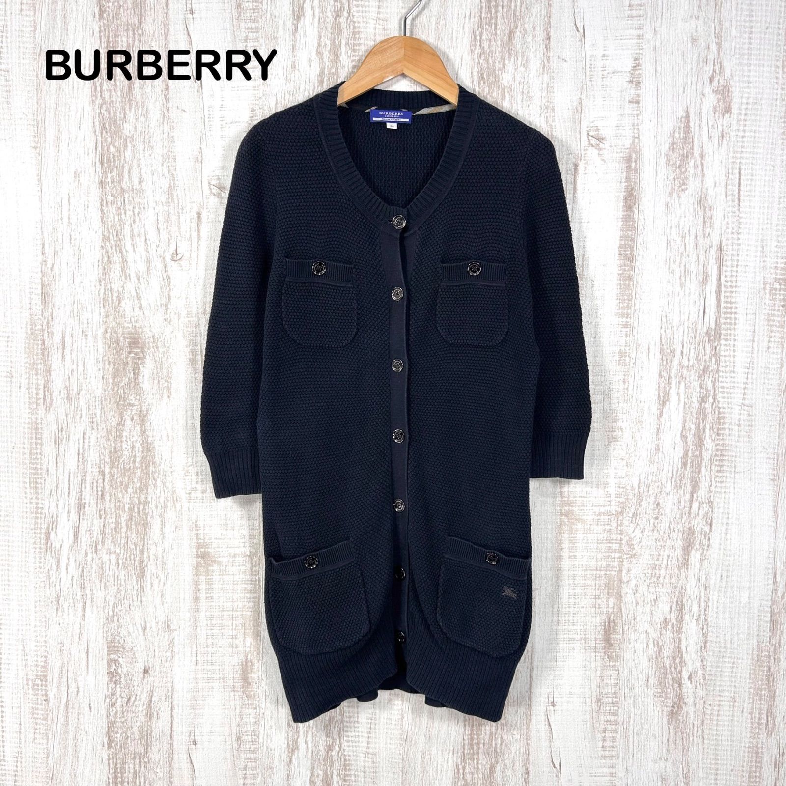 BURBERRY BLUE LABEL バーバリーブルーレーベル ホースロゴ刺繡 BURBERRY BLUE LABEL バーバリーブルーレーベル ホースロゴ刺繡