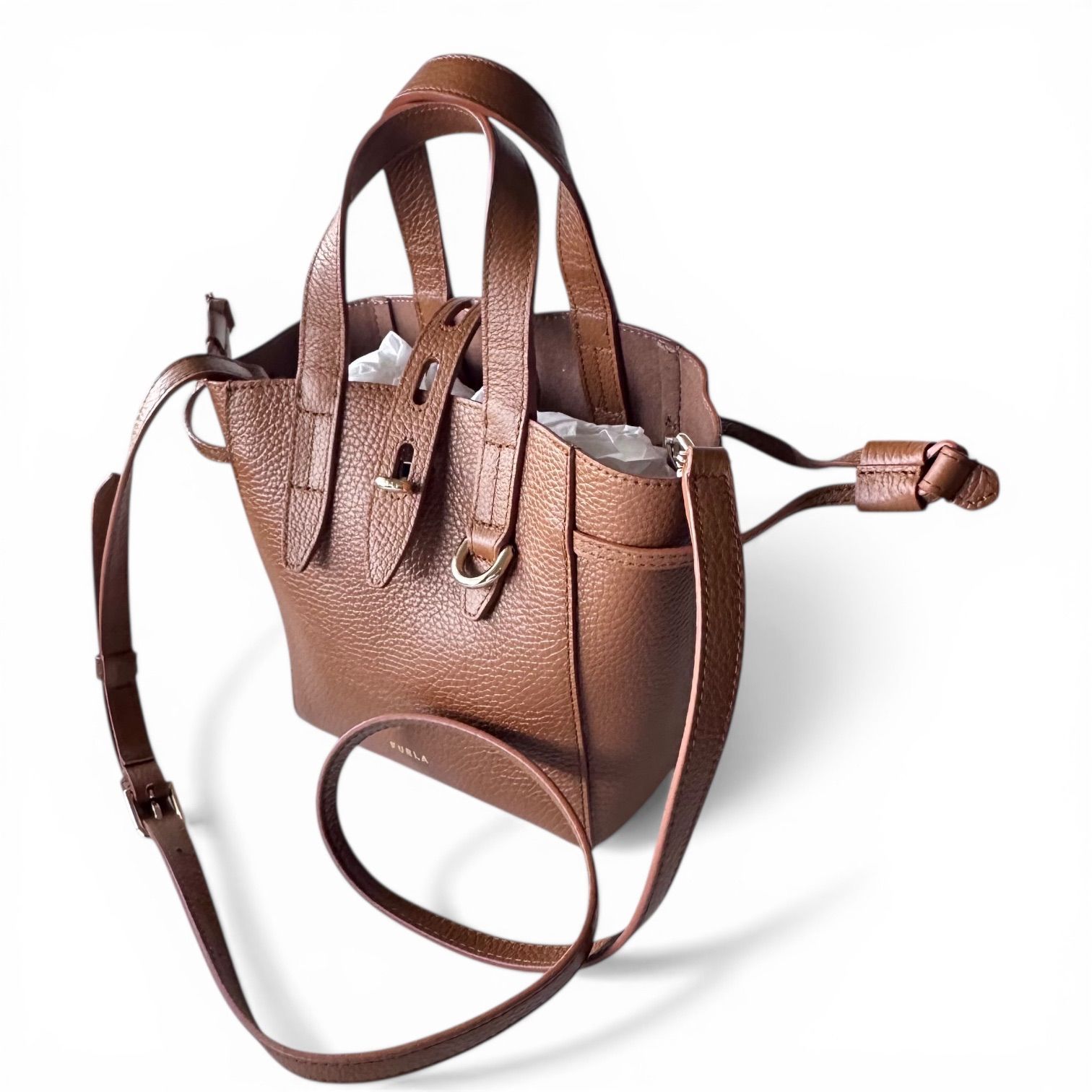 未使用品】FURLA NET MINI TOTE フルラ ネットミニトートバッグ 