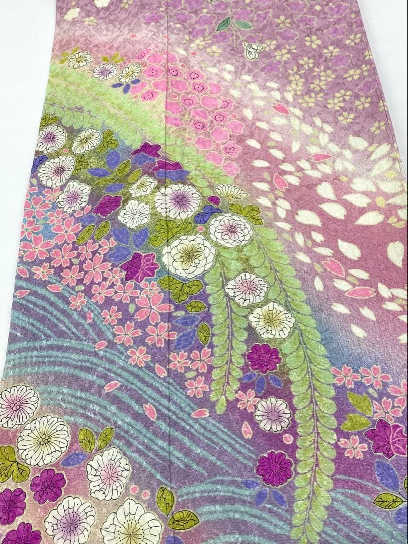 振袖 絞り 金彩 銀通し 辻ヶ花 身丈174cm MO3554 - メルカリ