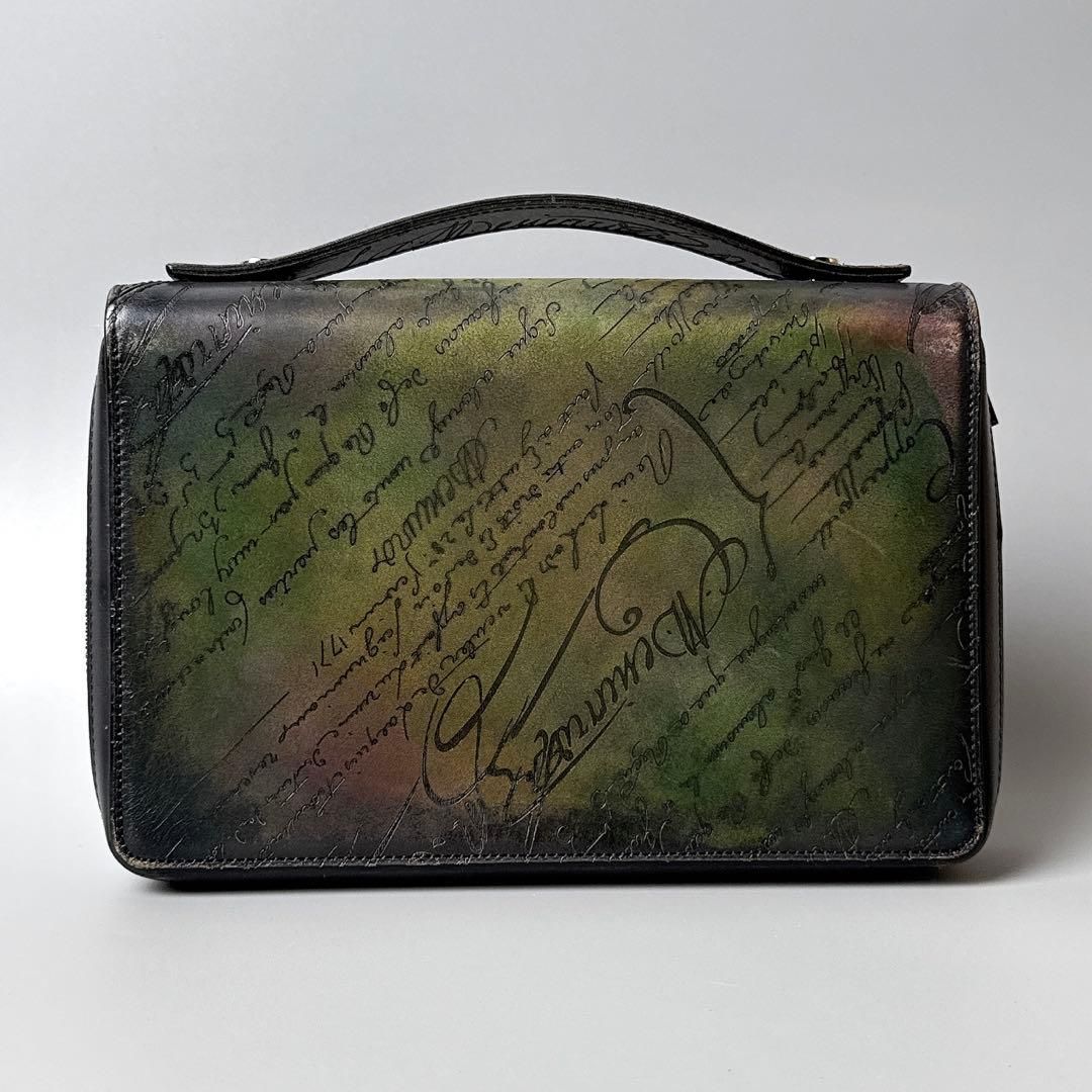 Berluti / イタウバ ワイド ウォレット カリグラフィー クラッチバッグ 