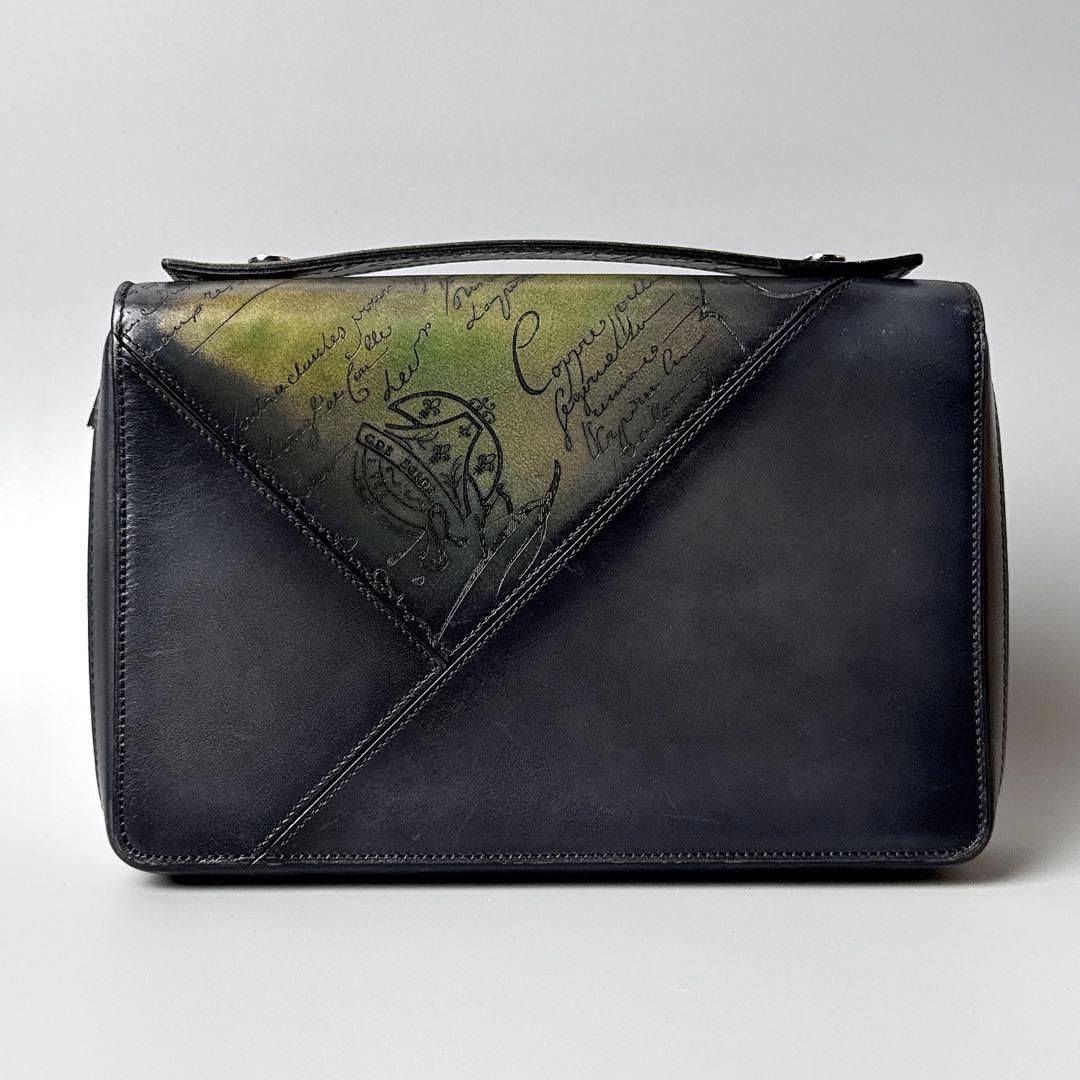 Berluti / イタウバ ワイド ウォレット カリグラフィー クラッチバッグ 
