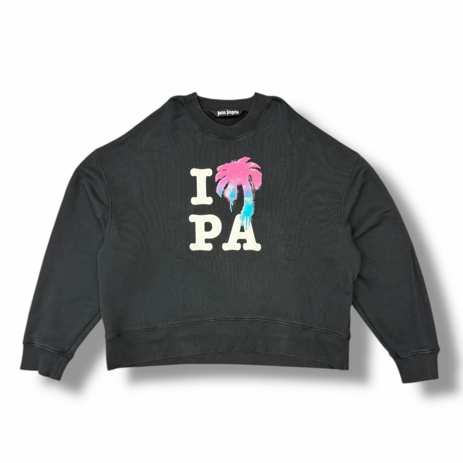 国内正規 Palm Angels 23AW I Love PA Sweatshirt ロゴプリント 