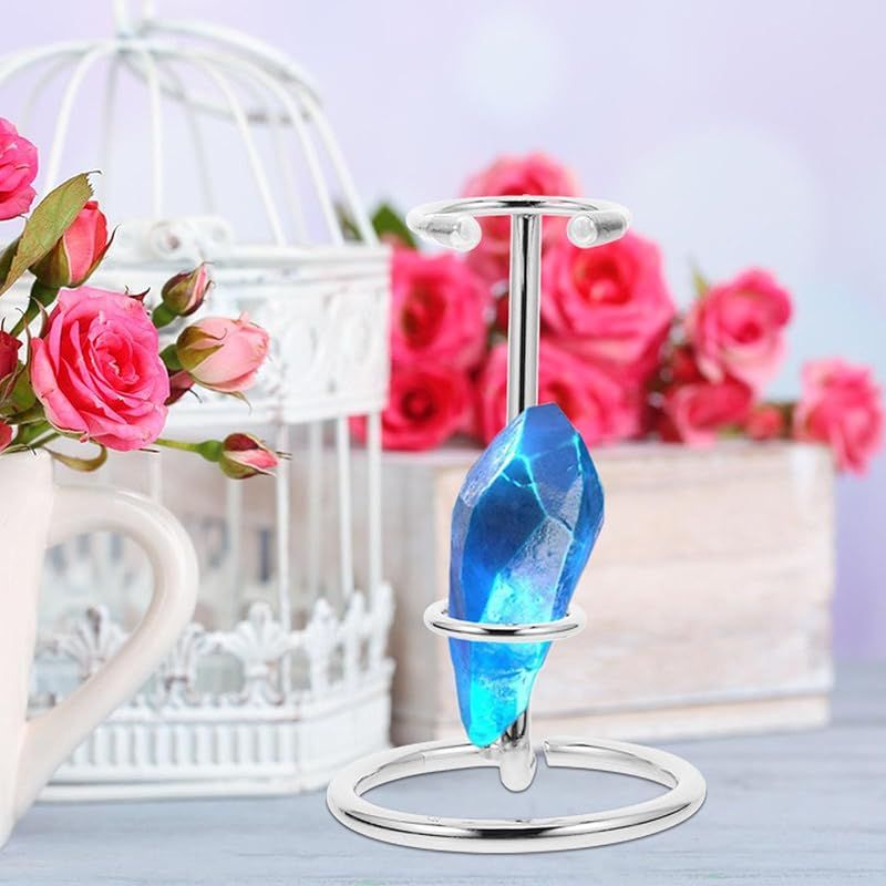 新品】 EXCEART 水晶球用六角柱スタンド ディスプレイ用天然石飾り台