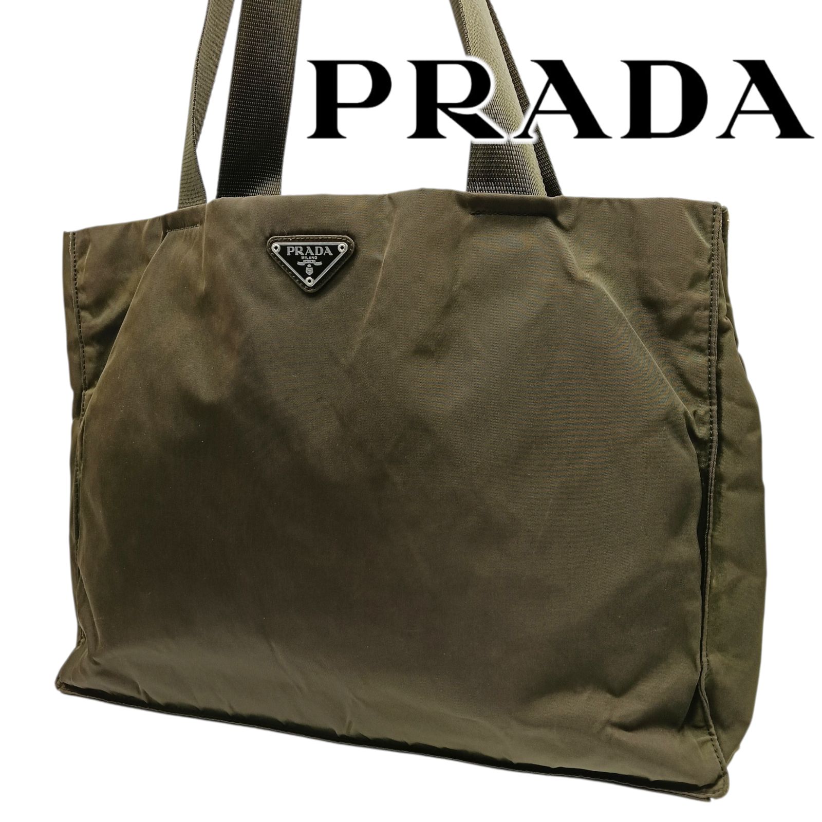 PRADA プラダ トートバッグ ナイロントートバッグ 三角プレート PRADA プラダ トートバッグ ナイロントートバッグ 三角プレート
