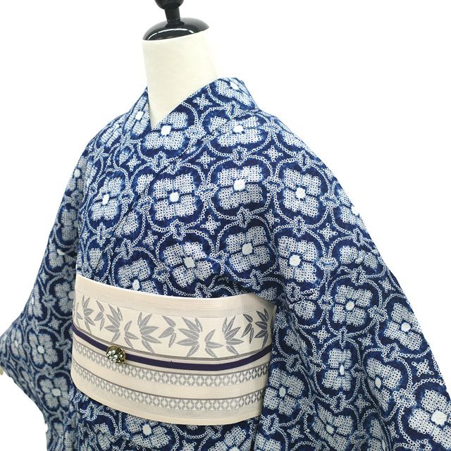 新古品】 夏物 本場有松鳴海絞り 浴衣 未使用 竹田嘉兵衛商店 ゆかた