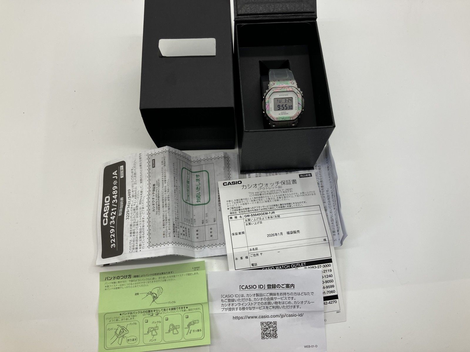 未使用 CASIO G-SHOCK 40周年限定 GM-S5640GEM-7JR レインボーメタル 