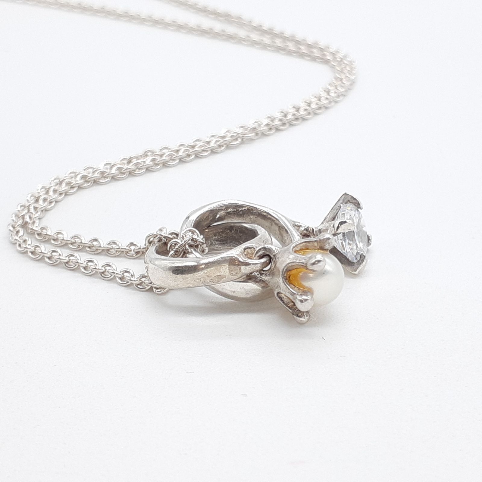 レディース e.m. イーエム ネックレス SILVER 925 シルバー 淡水パール 