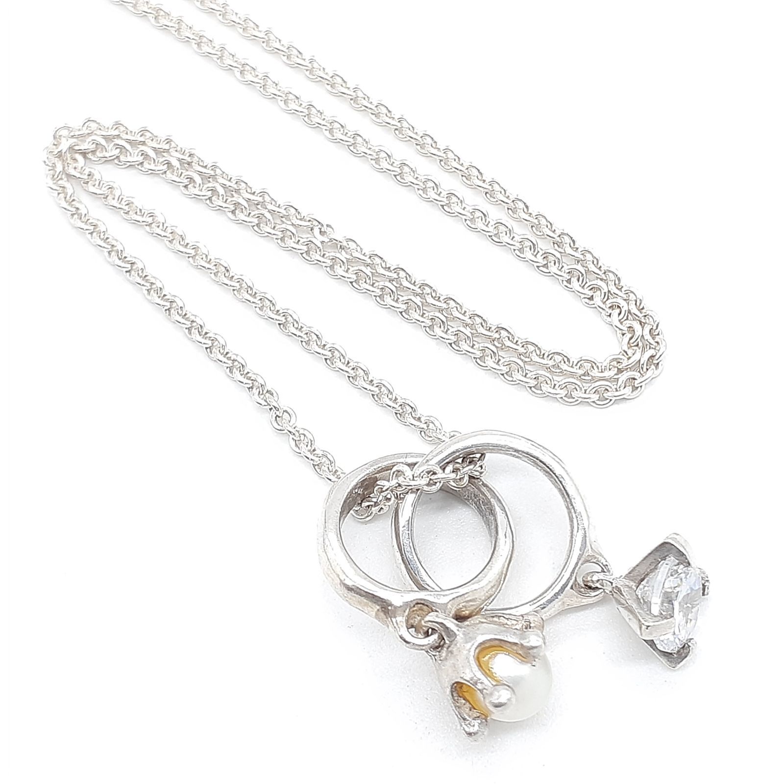 レディース e.m. イーエム ネックレス SILVER 925 シルバー 淡水パール 