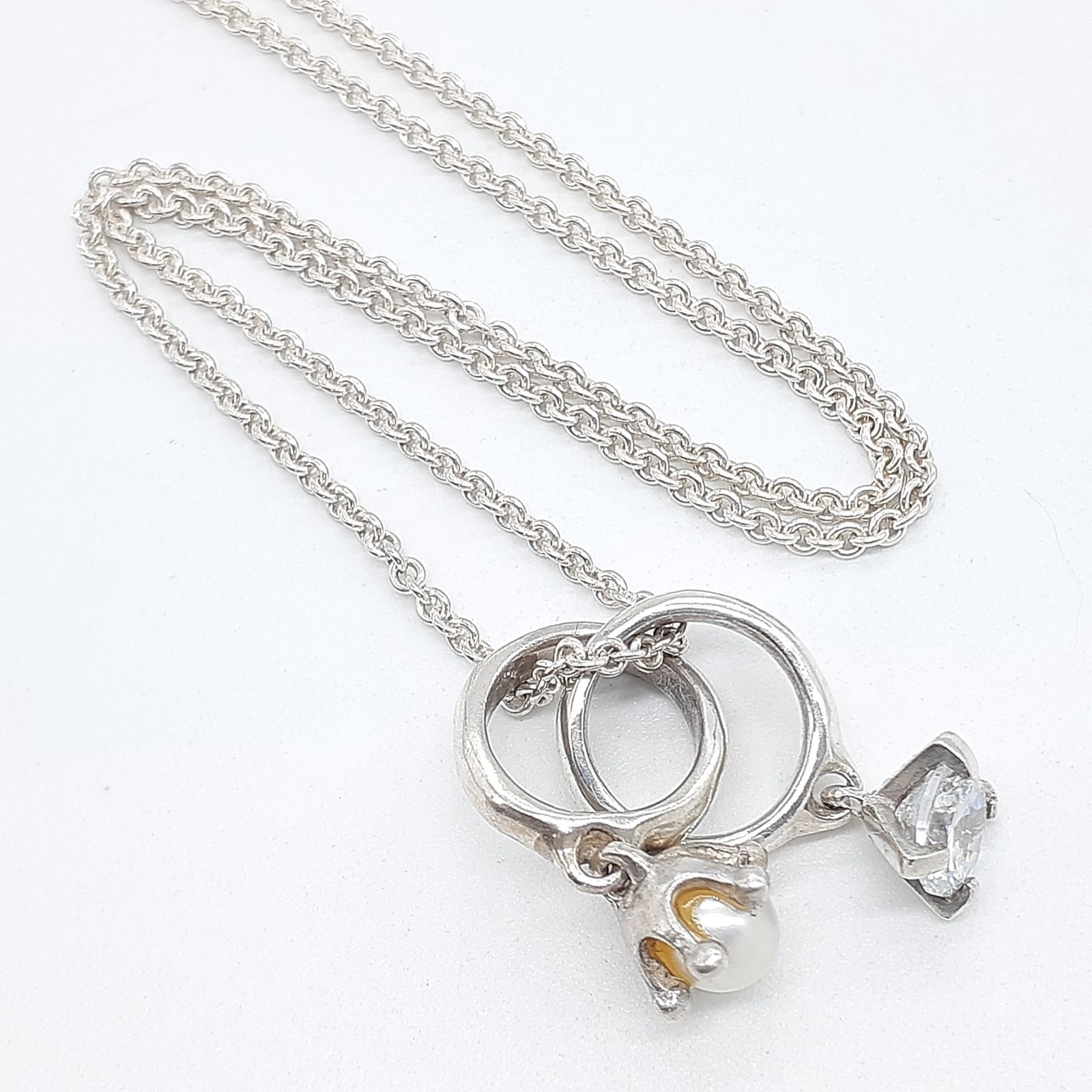 レディース e.m. イーエム ネックレス SILVER 925 シルバー 淡水パール 