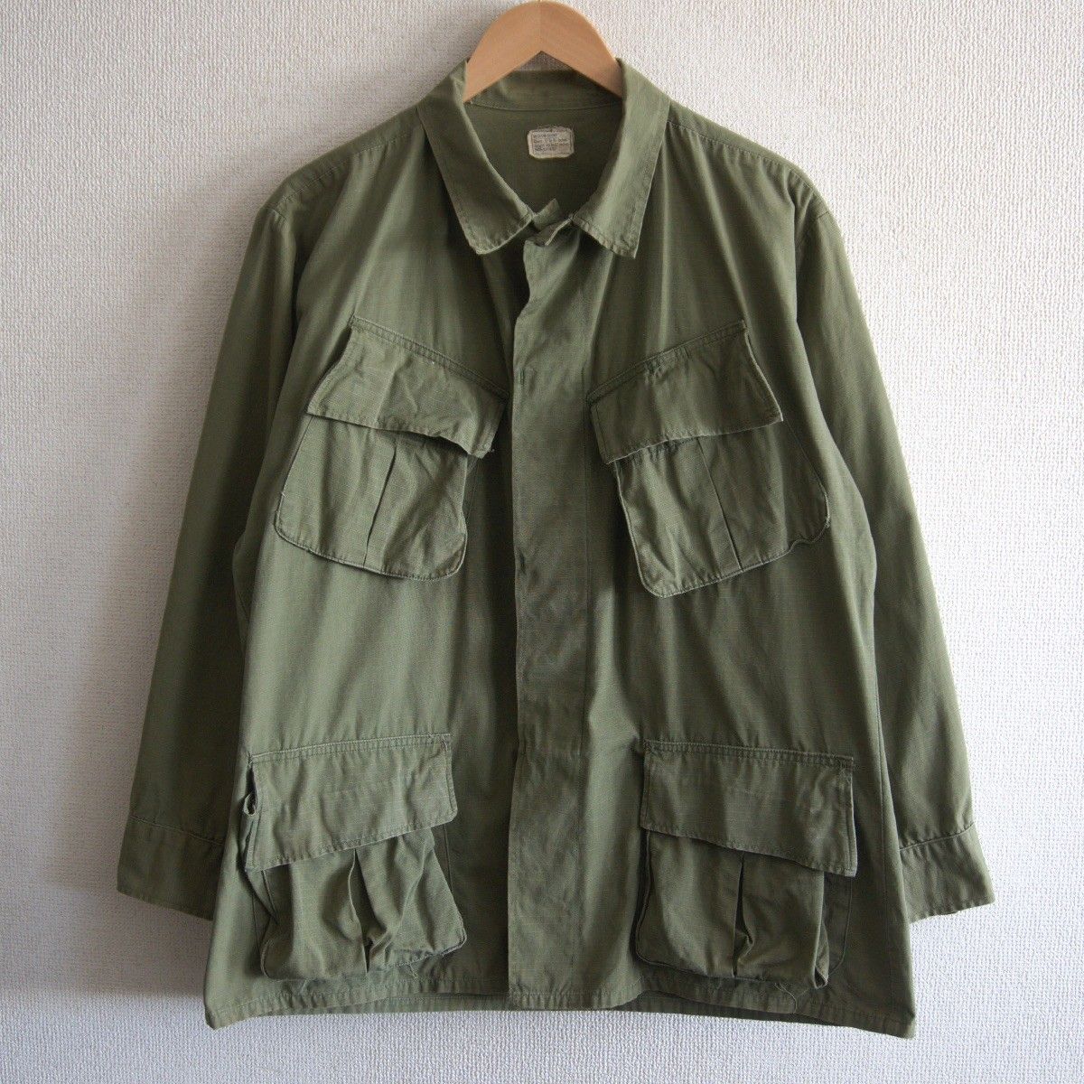 70s】US ARMY【5th ジャングルファティーグジャケット】MEDIUM SHORT 