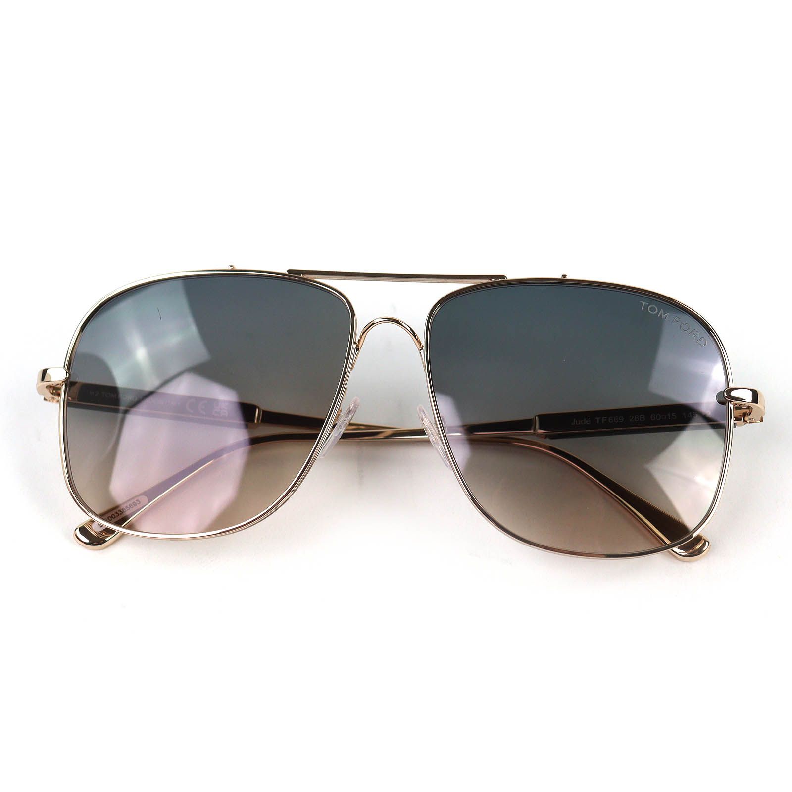 美品△TOM FORD トムフォード TF669 28B Jude ジュード ツーブリッジ 