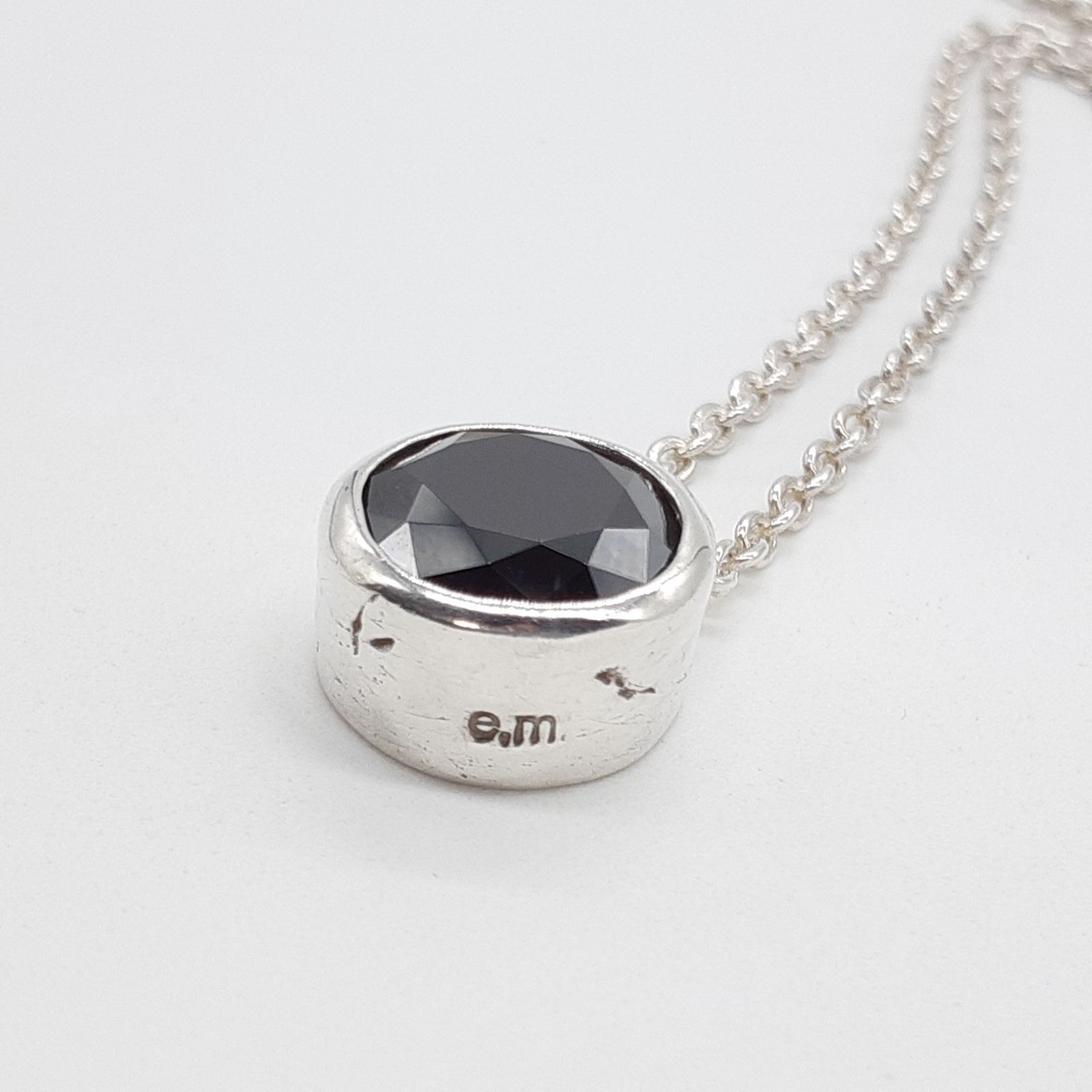 e.m. イーエム ネックレス SILVER 925 シルバー ブラックジルコニア