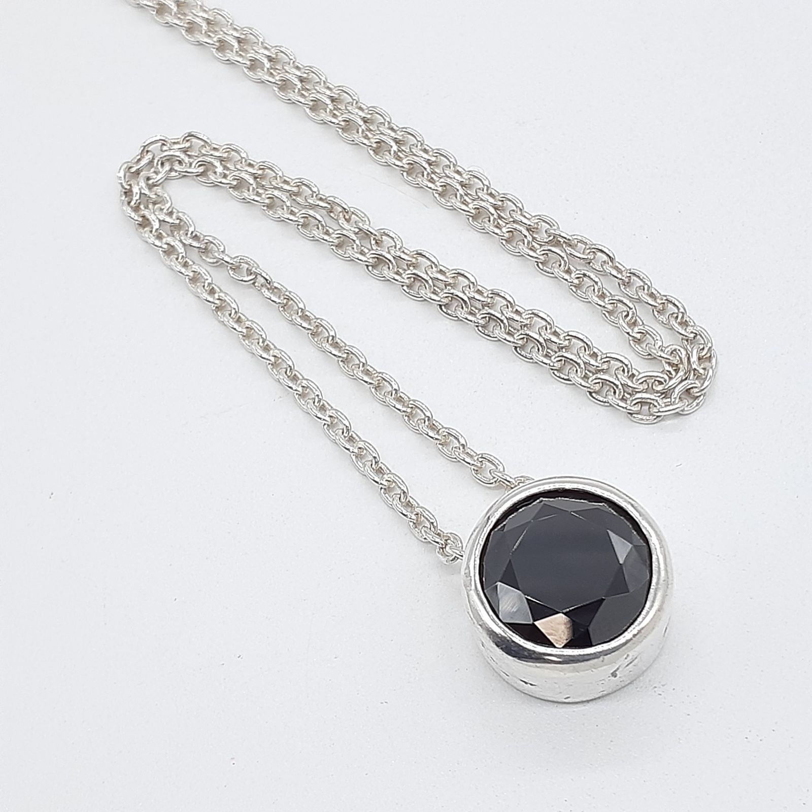 e.m. イーエム ネックレス SILVER 925 シルバー ブラックジルコニア 