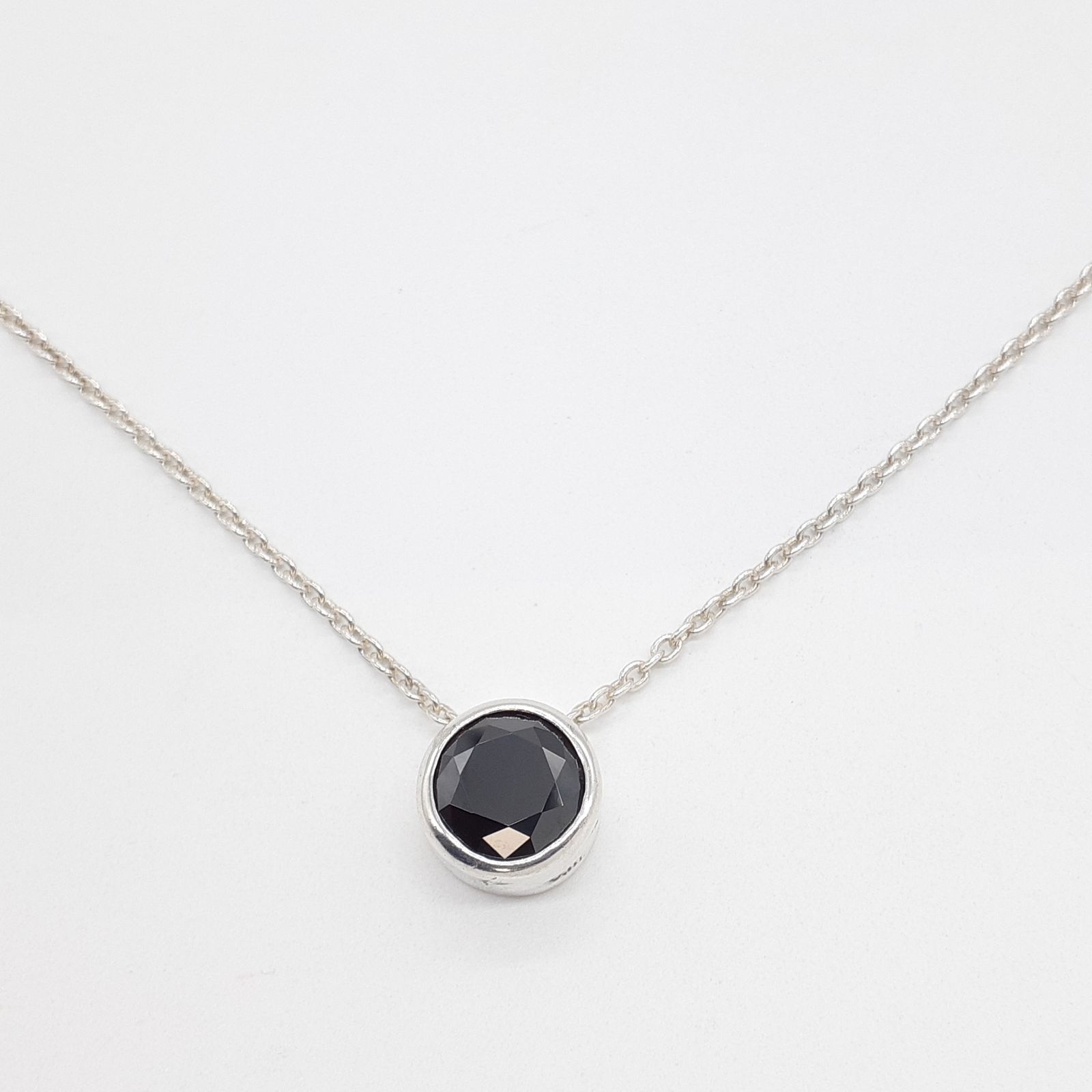 e.m. ブラック ジルコニア シルバーネックレス e.m. イーエム ネックレス SILVER 925 シルバー ブラックジルコニア