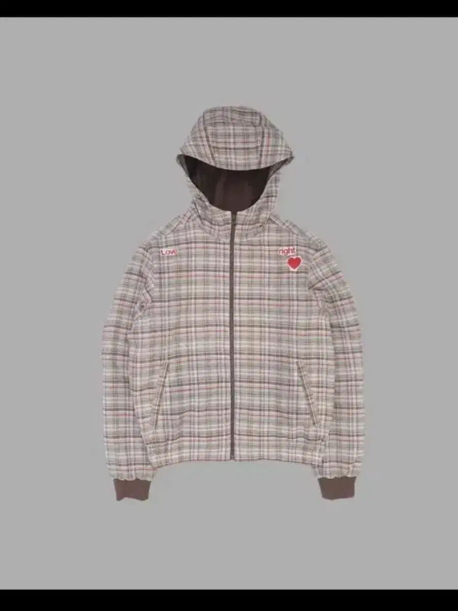 ザミュージアムビジター LOVE CHECK PUFFED JACKET (BROWN) 【公式通販】