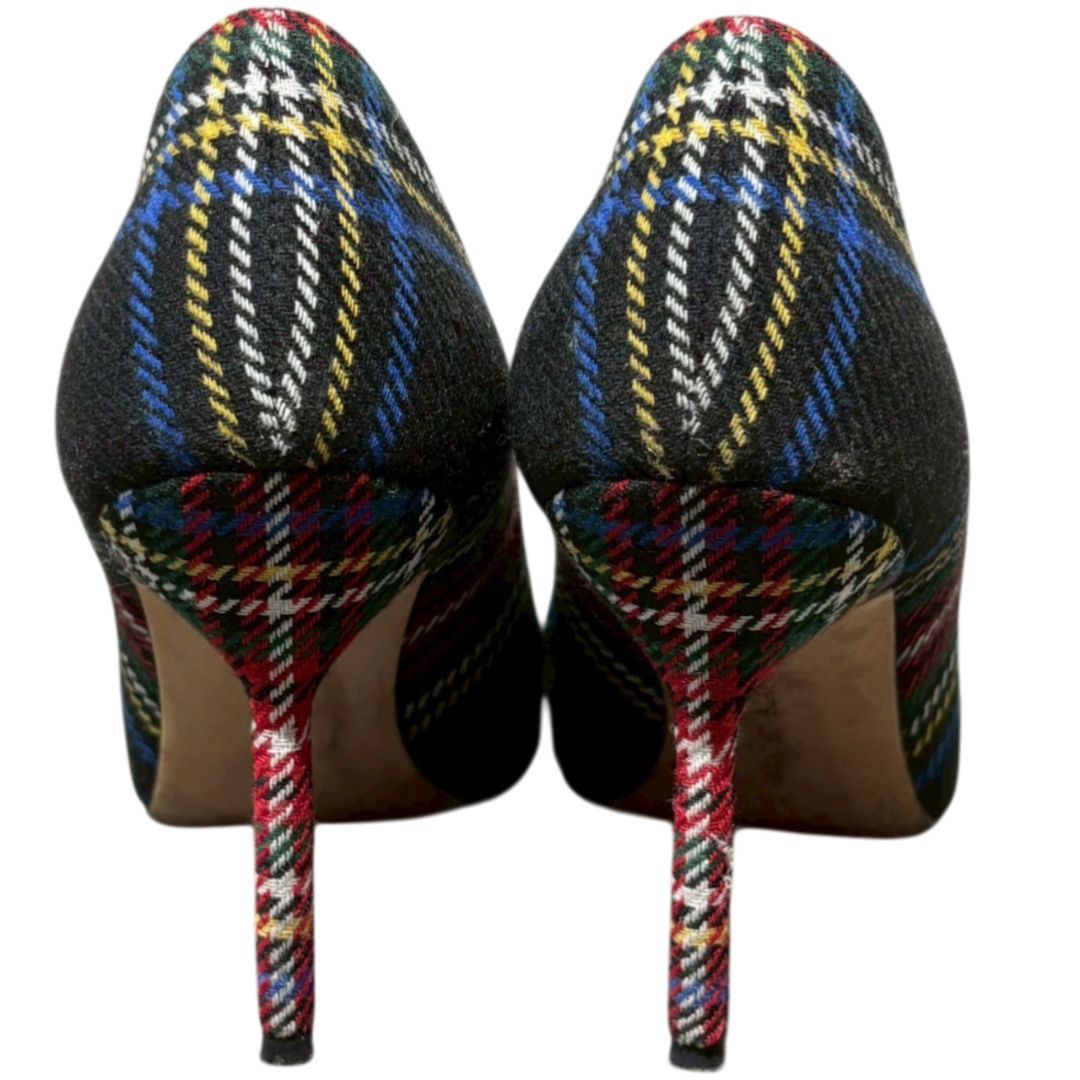 美品】マノロブラニク MANOLO BLAHNIK チェック柄パンプス サイズ36 1 