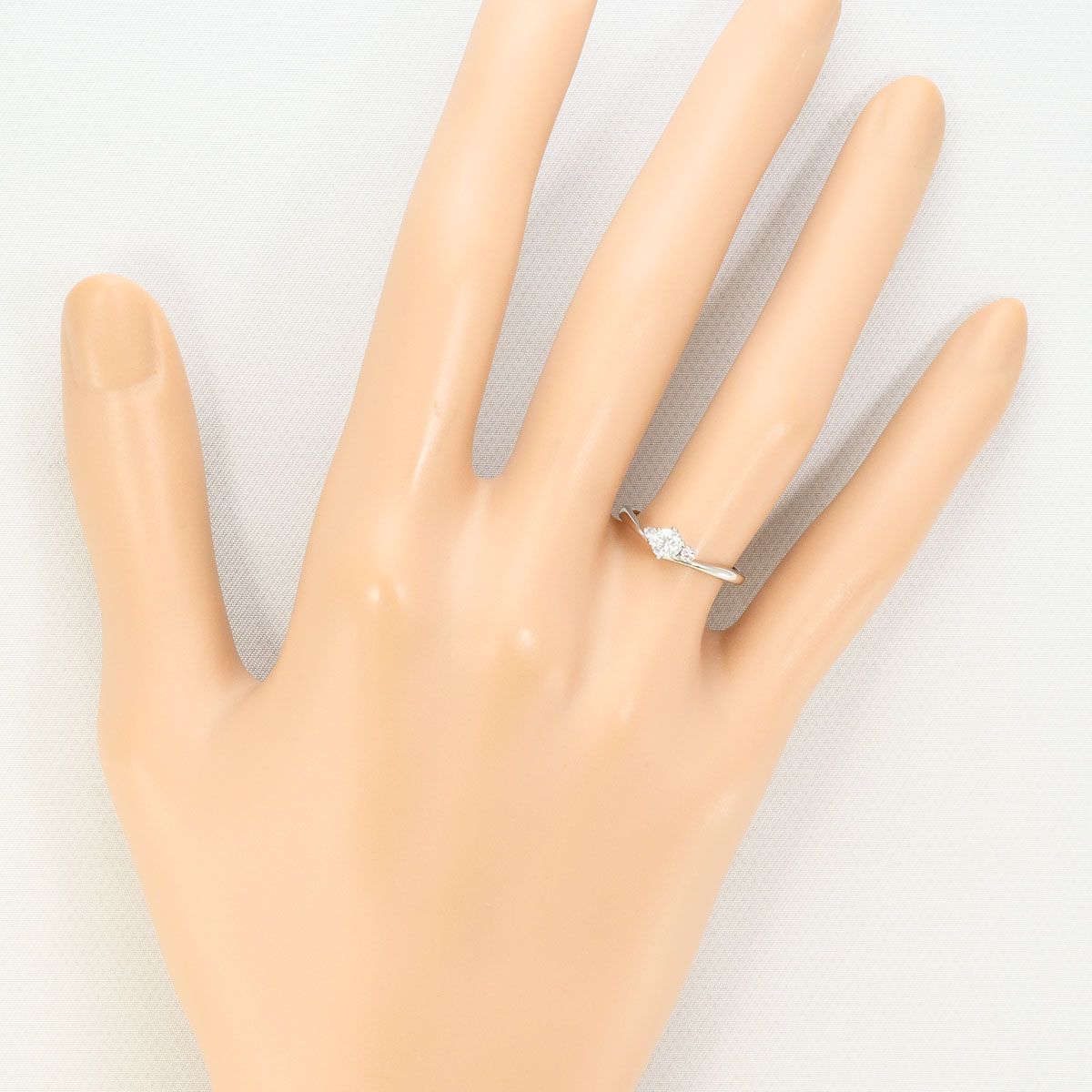 PT900/プラチナ リング・指輪 7.5号 ダイヤモンド 0.175 ct ピンク 
