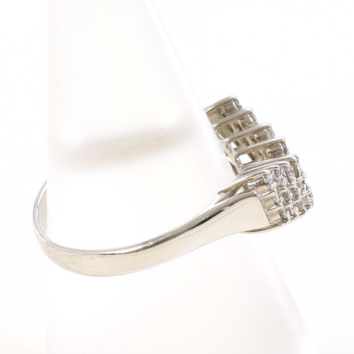 PT900/プラチナ リング・指輪 13号 ダイヤモンド 0.35ct 総重量約3.9g 