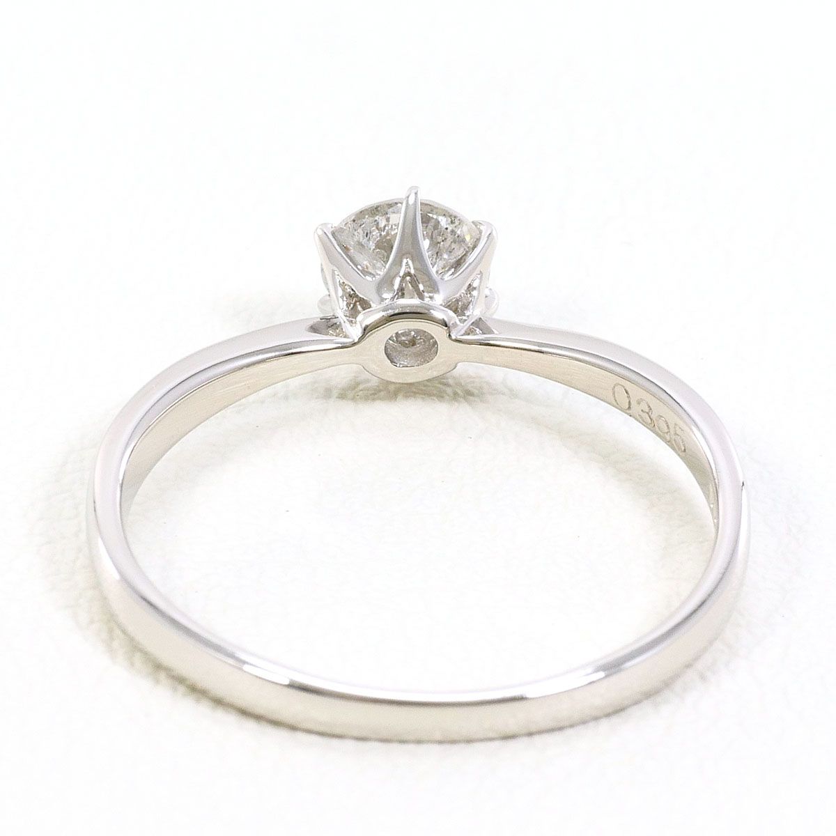 PT900/プラチナ リング・指輪 11.5号 ダイヤモンド 0.395ct 総重量約 