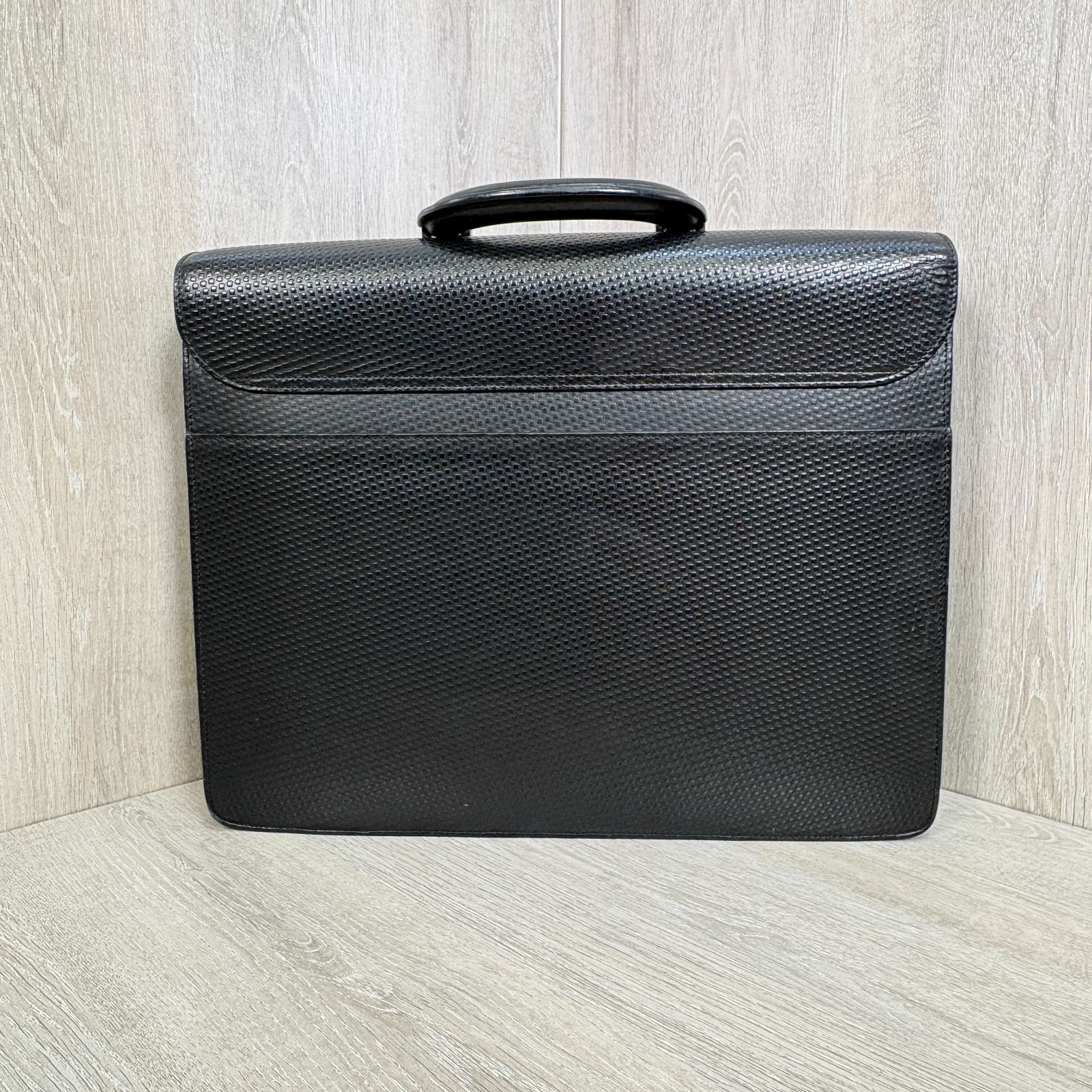 dunhill ダンヒル レザー アタッシュケース ブラック 鍵付き ビジネス 