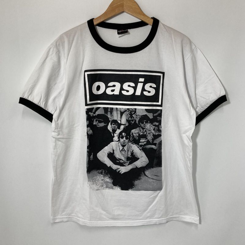 Oasis オアシス フォトプリント リンガーTシャツ 半袖 カットソー