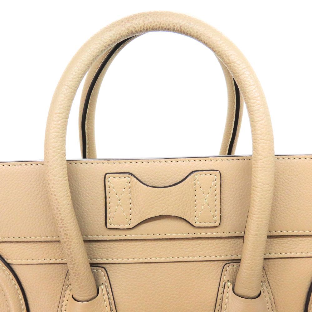 中古】CELINE セリーヌ ラゲージミニショッパー 165213 ベージュ 中古】CELINE セリーヌ ラゲージミニショッパー 165213 ベージュ
