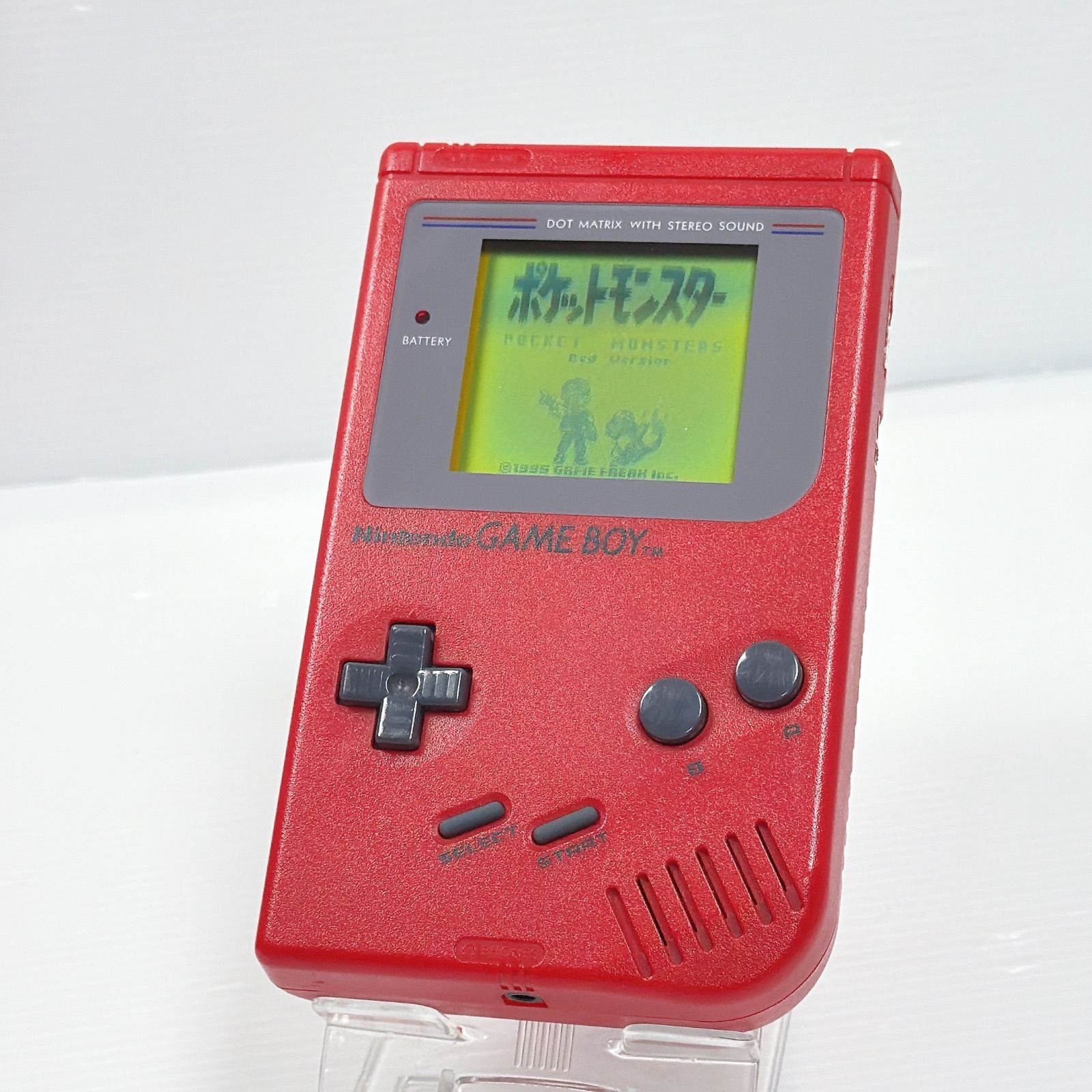 美品 ゲームボーイブロス レッド ポケットモンスター 赤 付き 初代