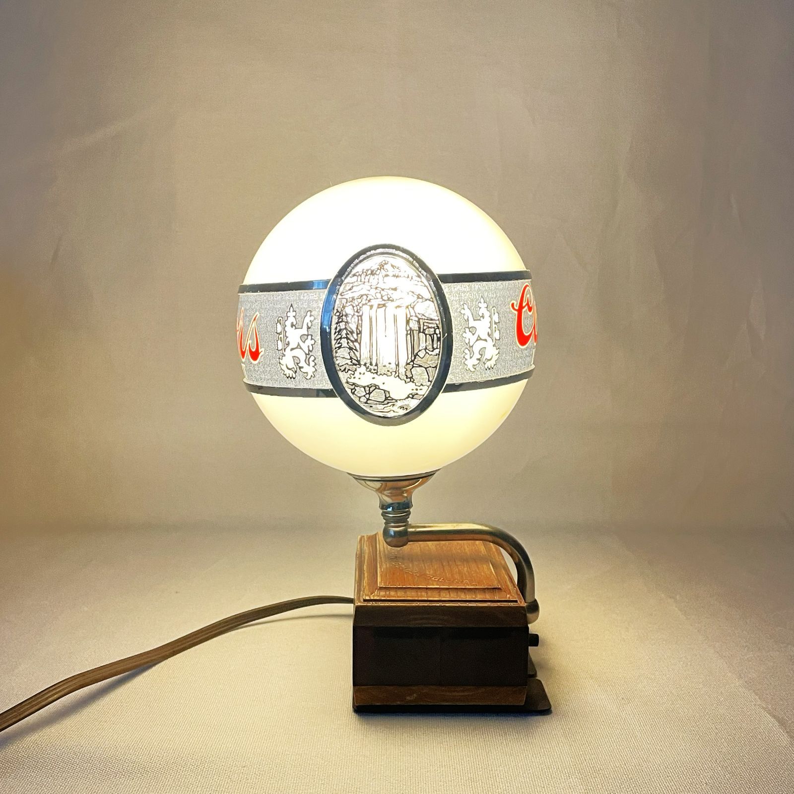 80s Coors Lighted Bar Lamp with Clock Base クアーズ ランプ 80年代