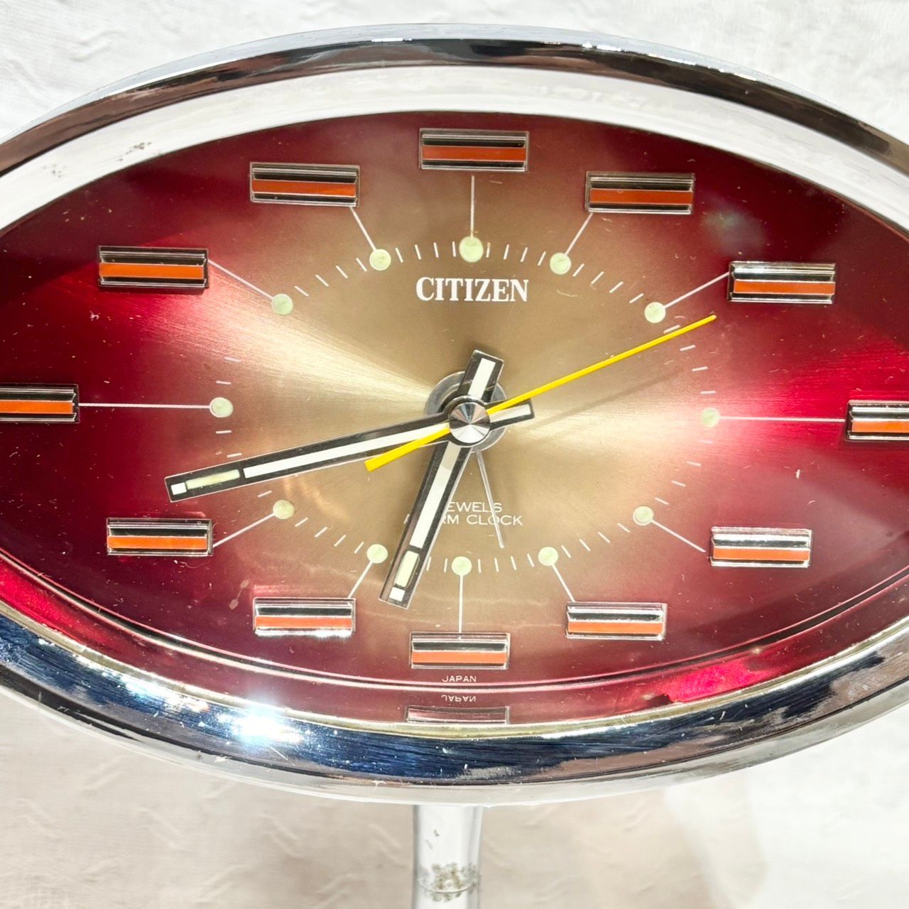430 シチズン CITIZEN 手巻き 7石 アラームクロック 3RA022 置時計
