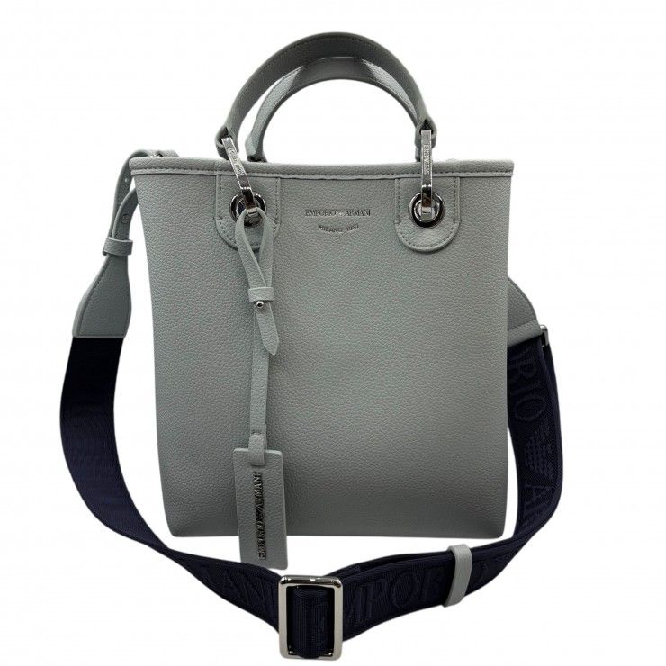 エンポリオ・アルマーニ Emporio Armani 2wayショルダー MyEA ハンドバッグ EW000362 ライトブルー【鑑定済み】正規品 EMPORIO ARMANI エンポリオアルマーニ ショルダーバッグ MyEA EW000382