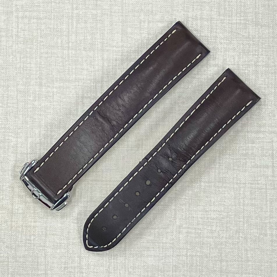 OMEGA オメガ ステンレス 18mm 94521813 Dバックル & ブラウン レザー